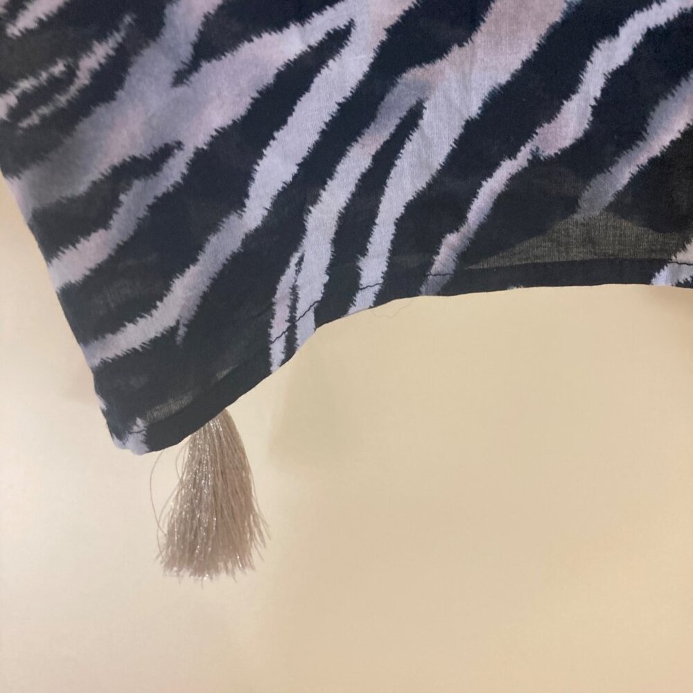 Miraclesuit cover up One Size Caftan Tigre Somre Zebra Tassels Embroidered - Picture 5 of 8